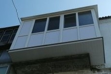 Балкон со сваркой выноса по полу